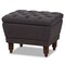 Baxton Studio Annabelle Dark Grey Walnut Finished Tufted Storage Ottoman 131-7218 - alternate 1